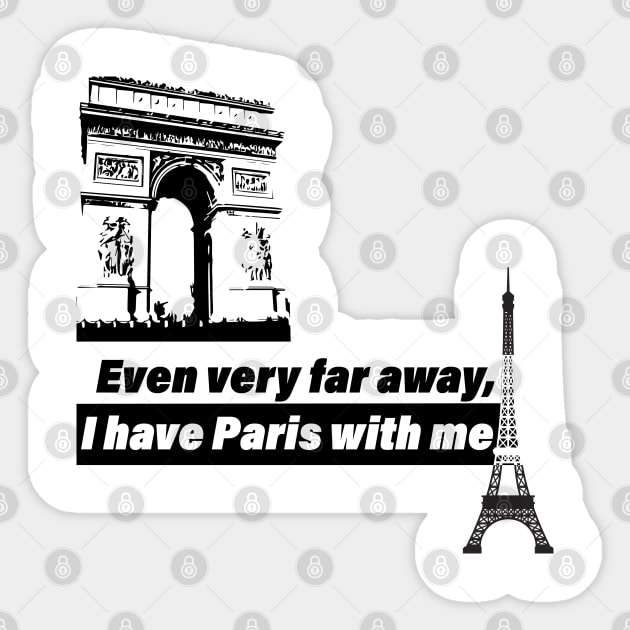 Everywhere Paris with me 2 Sticker by Fastprod